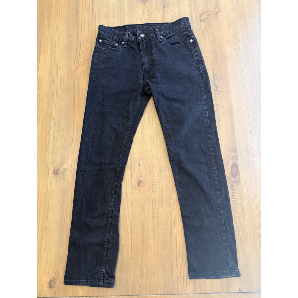 Levi's 511 Slim Fit Black Denim Jeans Mens 30x30 Altered/Shrunk Actual 30x28.5